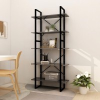 vidaXL 5-Tier Book Cabinet Gray 31.5