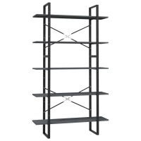 vidaXL 5-Tier Book Cabinet Gray 39.4