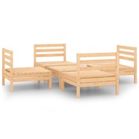 vidaXL 5 Piece Patio Lounge Set Solid Pinewood