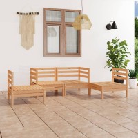 vidaXL 4 Piece Patio Lounge Set Solid Pinewood