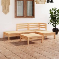 vidaXL 5 Piece Patio Lounge Set Solid Pinewood