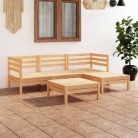 vidaXL 5 Piece Patio Lounge Set Solid Pinewood