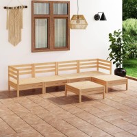 vidaXL 6 Piece Patio Lounge Set Solid Pinewood