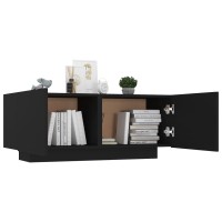 vidaXL Bedside Cabinet Black 39.4