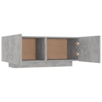 vidaXL Bedside Cabinet Concrete Gray 39.4