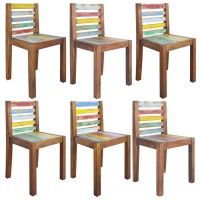 vidaXL Dining Chairs 6 pcs Solid Reclaimed Wood