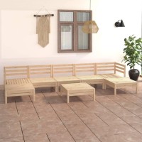 vidaXL 8 Piece Patio Lounge Set Solid Pinewood