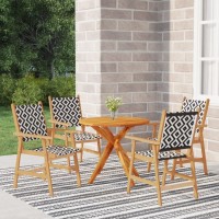 vidaXL 5 Piece Patio Dining Set Solid Wood Acacia