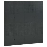 Vidaxl 4-Panel Room Dividers 2 Pcs Anthracite 63X70.9 Steel