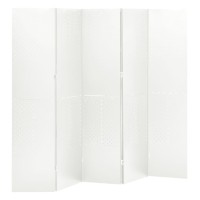 Vidaxl 5-Panel Room Dividers 2 Pcs White 78.7X70.9 Steel