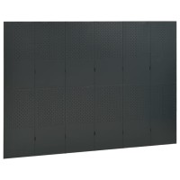 Vidaxl 6-Panel Room Dividers 2 Pcs Anthracite 94.5X70.9 Steel