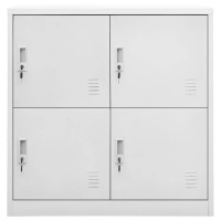 Vidaxl Locker Cabinets 2 Pcs Light Gray 35.4X17.7X36.4 Steel