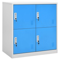 vidaXL Locker Cabinets 5 pcs Light Gray and Blue 35.4