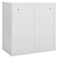 vidaXL Locker Cabinets 5 pcs Light Gray and Blue 35.4