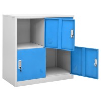 vidaXL Locker Cabinets 5 pcs Light Gray and Blue 35.4