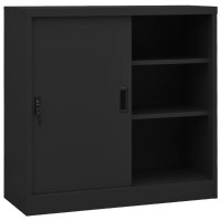 vidaXL Sliding Door Cabinet with Planter Box Anthracite Steel