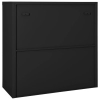 vidaXL Sliding Door Cabinet with Planter Box Anthracite Steel