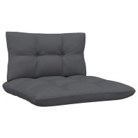 vidaXL 3 Piece Patio Lounge Set with Anthracite Cushions Pinewood