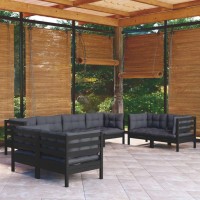 vidaXL 8 Piece Patio Lounge Set with Cushions Solid Pinewood