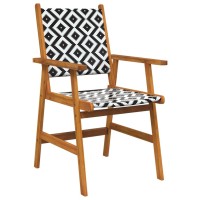 vidaXL Patio Chairs 8 pcs Solid Acacia Wood