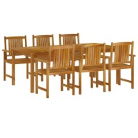 Vidaxl 7 Piece Patio Dining Set Solid Wood Acacia