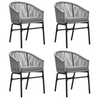 vidaXL 5 Piece Patio Dining Set Gray