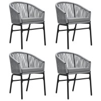 vidaXL 5 Piece Patio Dining Set Gray