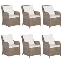 vidaXL 7 Piece Patio Dining Set Brown