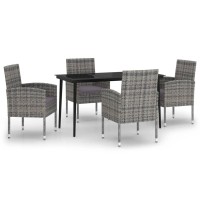 vidaXL 5 Piece Patio Dining Set Anthracite