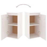 vidaXL TV Stands 2 Pcs White Solid Wood Pine