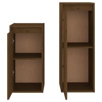 vidaXL TV Stands 2 Pcs Honey Brown Solid Wood Pine