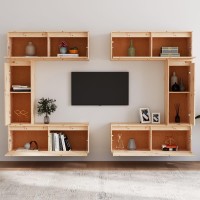 vidaXL TV Stands 6 pcs Solid Wood Pine