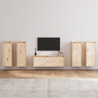 vidaXL TV Stands 5 pcs Solid Wood Pine