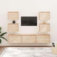 vidaXL TV Stands 7 Pcs Solid Wood Pine