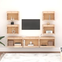 vidaXL TV Stands 7 Pcs Solid Wood Pine