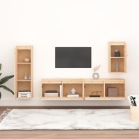 vidaXL TV Stands 4 Pcs Solid Wood Pine