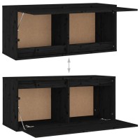 vidaXL TV Stands 5 pcs Black Solid Wood Pine