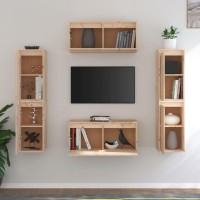 vidaXL TV Stands 6 Pcs Solid Wood Pine