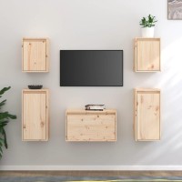 vidaXL TV Stands 5 Pcs Solid Wood Pine