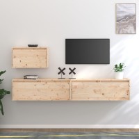 vidaXL TV Stands 3 pcs Solid Wood Pine