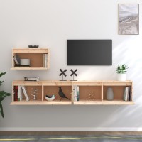 vidaXL TV Stands 3 pcs Solid Wood Pine