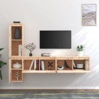 vidaXL TV Stands 4 Pcs Solid Wood Pine