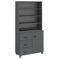 vidaXL Highboard HAMAR Solid Wood Pine Dark Gray