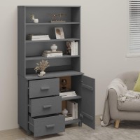 vidaXL Highboard HAMAR Solid Wood Pine Dark Gray