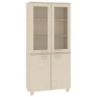 Vidaxl Highboard Solid Wood Pine Honey Brown