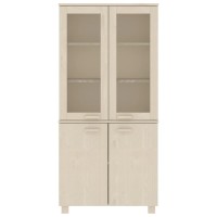 Vidaxl Highboard Solid Wood Pine Honey Brown