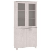 Vidaxl Highboard Solid Wood Pine White