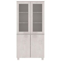 Vidaxl Highboard Solid Wood Pine White