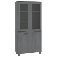 Vidaxl Highboard Solid Wood Pine Dark Gray