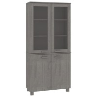 Vidaxl Highboard Solid Wood Pine Light Gray